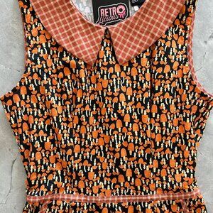 Retrolicious Mushroom Collard Dress